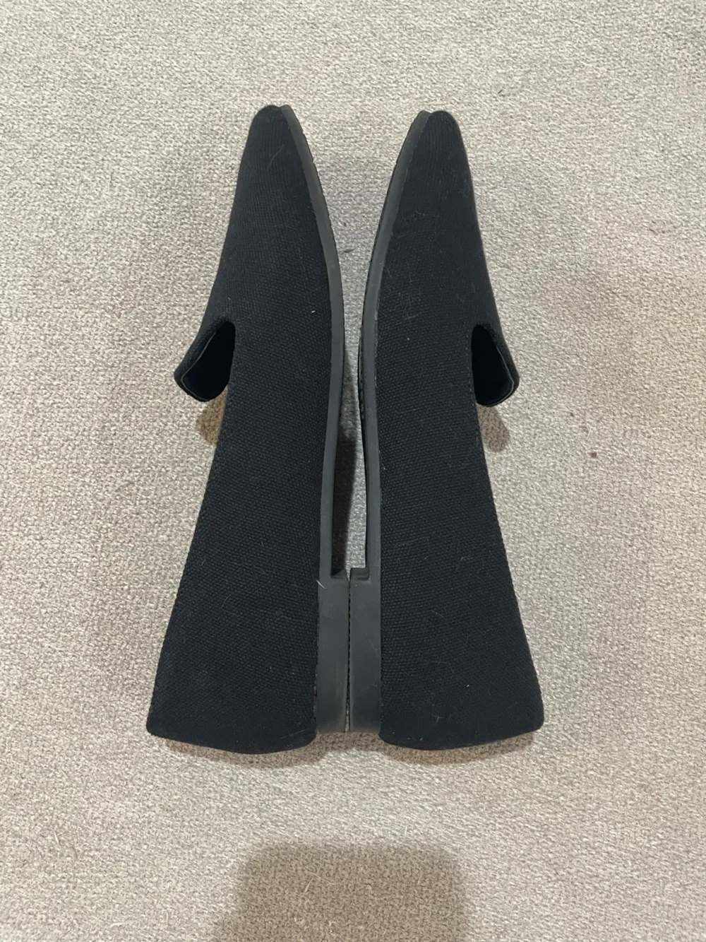 Olivia & Kate Black Pointed Toe Loafers Flats 7.5